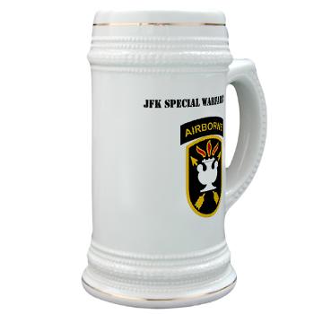 JFKSWC - M01 - 03 - SSI - JFK Special Warfare Center with Text - Stein - Click Image to Close