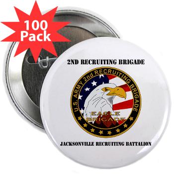 JRB - M01 - 01 - DUI - Jacksonville Recruiting Battalion with Text - 2.25" Button (100 pack)