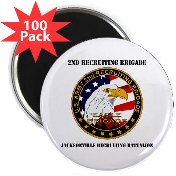 JRB - M01 - 01 - DUI - Jacksonville Recruiting Battalion with Text - 2.25" Magnet (100 pack)
