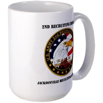 JRB - M01 - 03 - DUI - Jacksonville Recruiting Battalion with Text - Large Mug