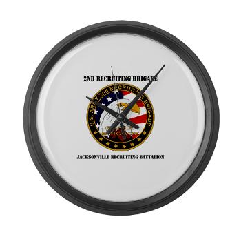JRB - M01 - 03 - DUI - Jacksonville Recruiting Battalion with Text - Large Wall Clock