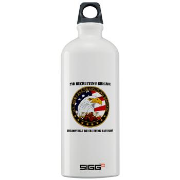 JRB - M01 - 03 - DUI - Jacksonville Recruiting Battalion with Text - Sigg Water Bottle 1.0L