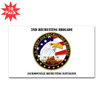 JRB - M01 - 01 - DUI - Jacksonville Recruiting Battalion with Text - Sticker (Rectangle 10 pk)