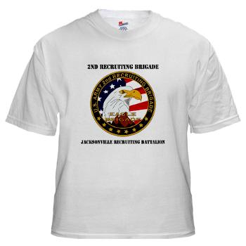 JRB - A01 - 04 - DUI - Jacksonville Recruiting Battalion with Text - White t-Shirt