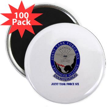 JTFS - M01 - 01 - Joint Task Force Six with Text - 2.25" Magnet (100 pack)