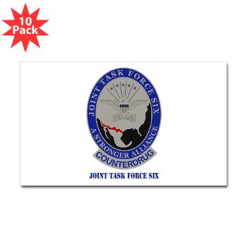 JTFS - M01 - 01 - Joint Task Force Six with Text - Sticker (Rectangle 10 pk)