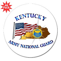 KARNG - M01 - 01 - Kentucky Army National Guard 3" Lapel Sticker (48 pk)