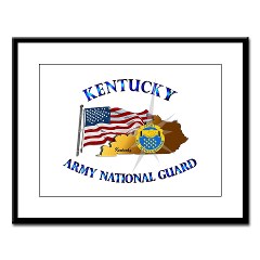 KARNG - M01 - 02 - Kentucky Army National Guard Large Framed Print