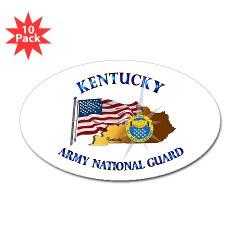 KARNG - M01 - 01 - Kentucky Army National Guard Sticker (Oval 10 pk) - Click Image to Close