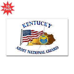 KARNG - M01 - 01 - Kentucky Army National Guard Sticker (Rectangle 10 pk) - Click Image to Close