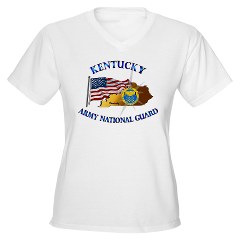 KARNG - A01 - 04 - Kentucky Army National Guard Women's V-Neck T-Shirt - Click Image to Close