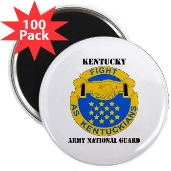 KARNG - M01 - 01 - DUI - Kentucky Army National Guard with text - 2.25" Magnet (100 pack)