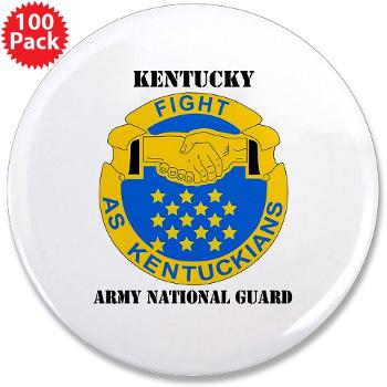 KARNG - M01 - 01 - DUI - Kentucky Army National Guard with text - 3.5" Button (100 pack) - Click Image to Close