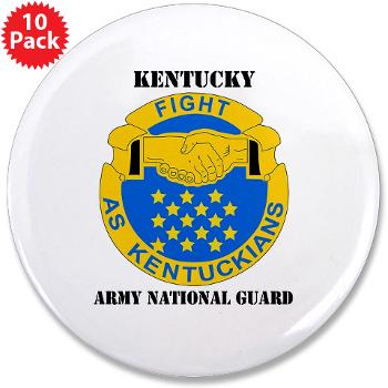 KARNG - M01 - 01 - DUI - Kentucky Army National Guard with text - 3.5" Button (10 pack) - Click Image to Close