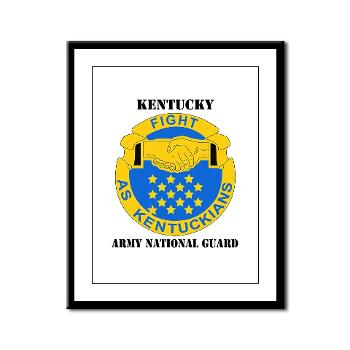 KARNG - M01 - 02 - DUI - Kentucky Army National Guard with text - Framed Panel Print