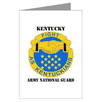 KARNG - M01 - 02 - DUI - Kentucky Army National Guard with text - Greeting Cards (Pk of 10) - Click Image to Close