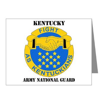 KARNG - M01 - 02 - DUI - Kentucky Army National Guard with text - Note Cards (Pk of 20) - Click Image to Close