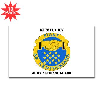 KARNG - M01 - 01 - DUI - Kentucky Army National Guard with text - Sticker (Rectangle 10 pk)