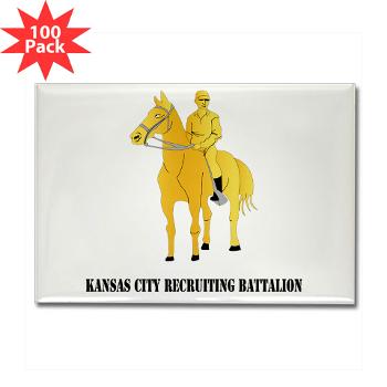 KCRB - M01 - 01 - DUI - Kansas City Recruiting Bn with Text Rectangle Magnet (100 pack) - Click Image to Close