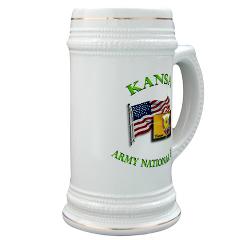 KSARNG - M01 - 03 - DUI - Kansas Army National Guard with Flag Stein