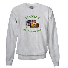KSARNG - A01 - 03 - DUI - Kansas Army National Guard with Flag Sweatshirt - Click Image to Close
