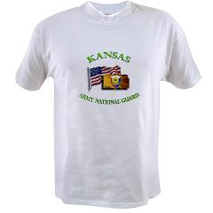 KSARNG - A01 - 04 - DUI - Kansas Army National Guard with Flag Value T-Shirt - Click Image to Close
