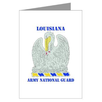 LAARNG - M01 - 02 - DUI - Lousiana Army National Guard with Text - Greeting Cards (Pk of 20)