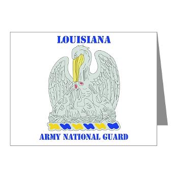 LAARNG - M01 - 02 - DUI - Lousiana Army National Guard with Text - Note Cards (Pk of 20)
