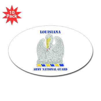 LAARNG - M01 - 01 - DUI - Lousiana Army National Guard with Text - Sticker (Oval 10 pk)