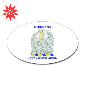 LAARNG - M01 - 01 - DUI - Lousiana Army National Guard with Text - Sticker (Oval 50 pk) - Click Image to Close