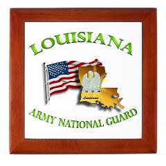 LAARNG - M01 - 03 - DUI - Lousiana Army National Guard with Flag Keepsake Box
