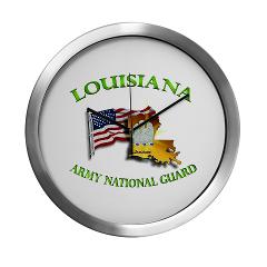 LAARNG - M01 - 03 - DUI - Lousiana Army National Guard with Flag Modern Wall Clock