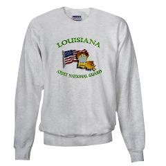 LAARNG - A01 - 03 - DUI - Lousiana Army National Guard with Flag Sweatshirt - Click Image to Close