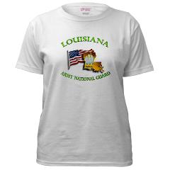LAARNG - A01 - 04 - DUI - Lousiana Army National Guard with Flag Women's T-Shirt - Click Image to Close