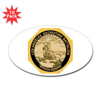 LARB - M01 - 01 - DUI - Los Angeles Recruiting Bn - Sticker (Oval 10 pk)