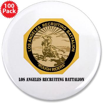 LARB - M01 - 01 - DUI - Los Angeles Recruiting Bn with Text - 3.5" Button (100 pack)