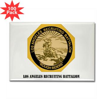 LARB - M01 - 01 - DUI - Los Angeles Recruiting Bn with Text - Rectangle Magnet (100 pack)