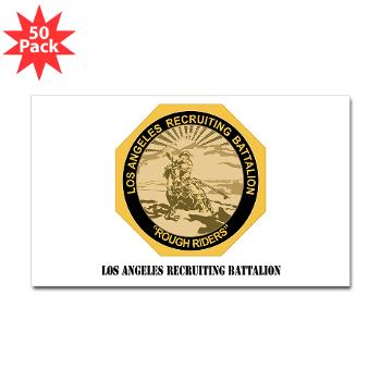 LARB - M01 - 01 - DUI - Los Angeles Recruiting Bn with Text - Sticker (Rectangle 50 pk) - Click Image to Close