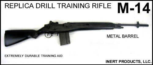 Inert, Replica M-14 Drill Rifle - Metal Barrel - Click Image to Close