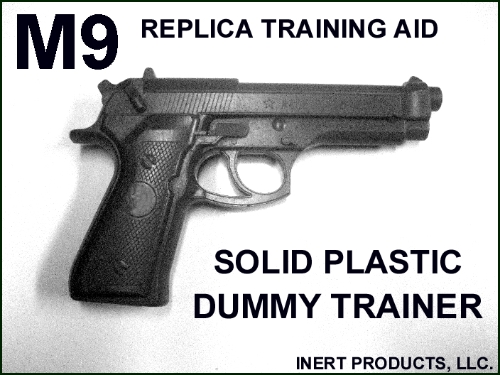 Inert, M9 Pistol - Replica Training Gun - Solid Dummy - Click Image to Close