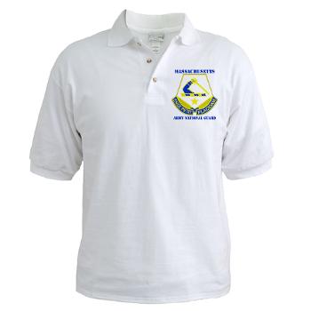 MAARNG - A01 - 04 - DUI - MASSACHUSETTS ARMY NATIONAL GUARD WITH TEXT - Golf Shirt