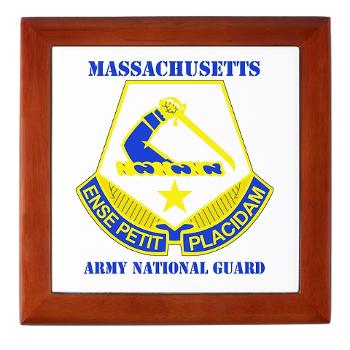 MAARNG - M01 - 03 - DUI - MASSACHUSETTS ARMY NATIONAL GUARD WITH TEXT - Keepsake Box - Click Image to Close