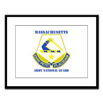 MAARNG - M01 - 02 - DUI - MASSACHUSETTS ARMY NATIONAL GUARD WITH TEXT - Large Framed Print