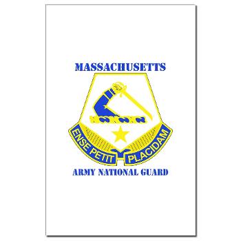 MAARNG - M01 - 02 - DUI - MASSACHUSETTS ARMY NATIONAL GUARD WITH TEXT - Mini Poster Print