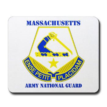 MAARNG - M01 - 03 - DUI - MASSACHUSETTS ARMY NATIONAL GUARD WITH TEXT - Mousepad - Click Image to Close