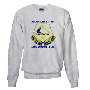 MAARNG - A01 - 03 - DUI - MASSACHUSETTS ARMY NATIONAL GUARD WITH TEXT - Sweatshirt - Click Image to Close