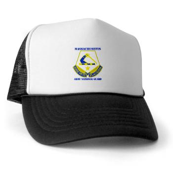 MAARNG - A01 - 02 - DUI - MASSACHUSETTS ARMY NATIONAL GUARD WITH TEXT - Trucker Hat