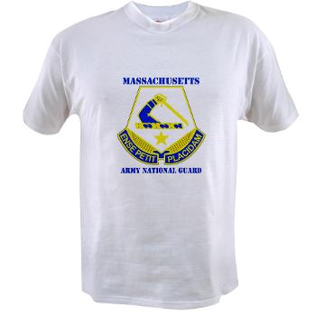 MAARNG - A01 - 04 - DUI - MASSACHUSETTS ARMY NATIONAL GUARD WITH TEXT - Value T-Shirt