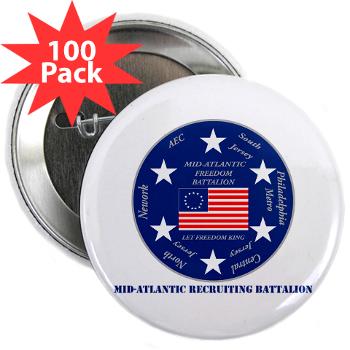 MARB - M01 - 01 - DUI - Mid-Atlantic Recruiting Battalion with Text 2.25" Button (100 pack)