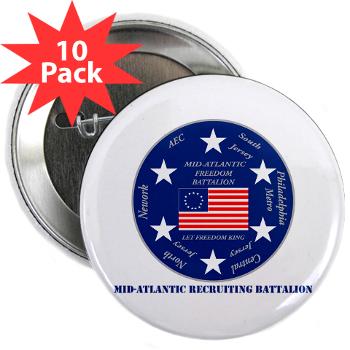 MARB - M01 - 01 - DUI - Mid-Atlantic Recruiting Battalion with Text 2.25" Button (10 pack)